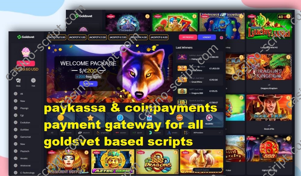 paykassa & coinpayments payment gateway for all goldsvet based scripts